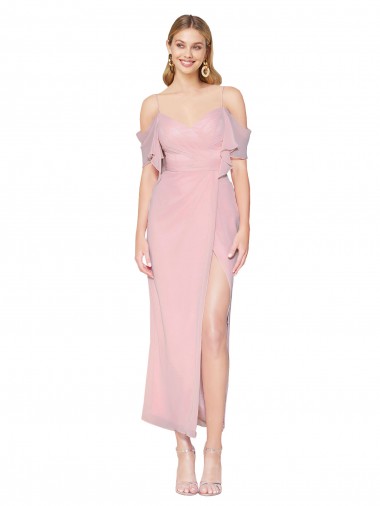 Mermaid Cold Shoulder Short Knee Length Chiffon Prom Dress