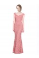 Sweetheart Mermaid Long Lace Prom Dress with Wide Straps
