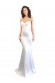 Sweetheart Strapless High Neck Long Crepe Prom Dress