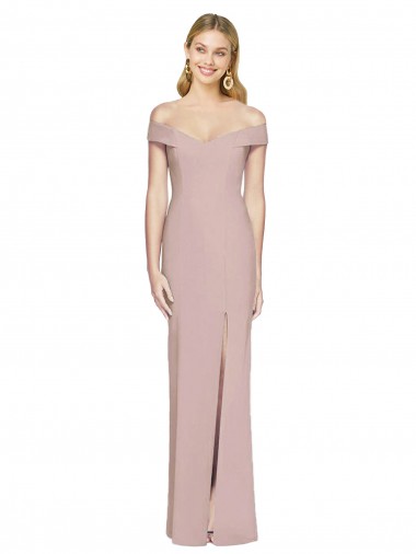 Off the Shoulder Criss Cross Back Trumpet Prom Dress
