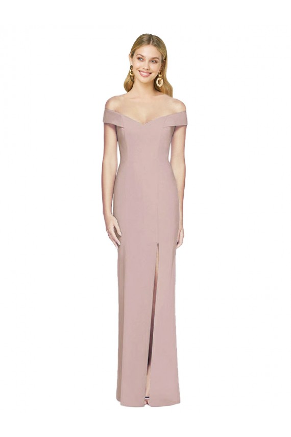 Off the Shoulder Criss Cross Back Trumpet Prom Dress