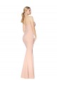Sweetheart Shirred Neck Long Floor Length Crepe Prom Dress