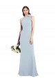 Halter Bow Neck Open Back Soft Full Length Trumpet Prom Dress