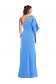 One Shoulder Bell Sleeves Trumpet Prom Dress