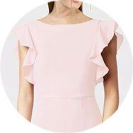 Ruffle Sleeves Prom Dresses